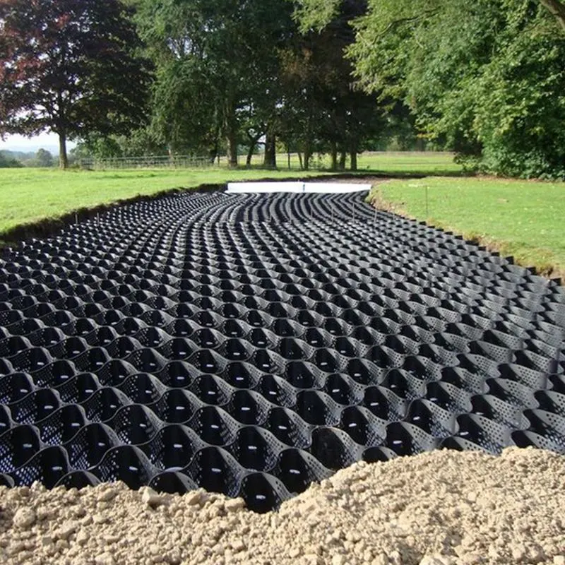 1.1-1.8mm Textured/Perforated HDPE Plastic Sheet Cellular Geocell for Channel Slopes Reinforcement Protection