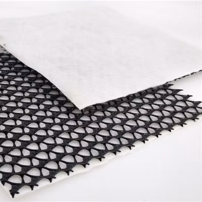 4mm 5mm 6mm 7.6mm 8mm 2D 3D Bi Tri Planar Geocomposite HDPE Plastic Draine Geonet Compuesto Geotextil Red para alcantarillado Lluvia Drenaje de aguas pluviales Fabricante