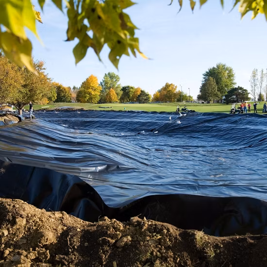 Geomembrana de HDPE de suministro de fábrica para revestimiento de estanque de piscifactoría Venta caliente global