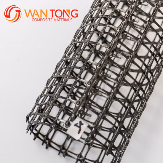 Polipropileno biaxial PP Geomalla de plástico para suelo blando Base de carretera Protección de pendiente de muro de contención