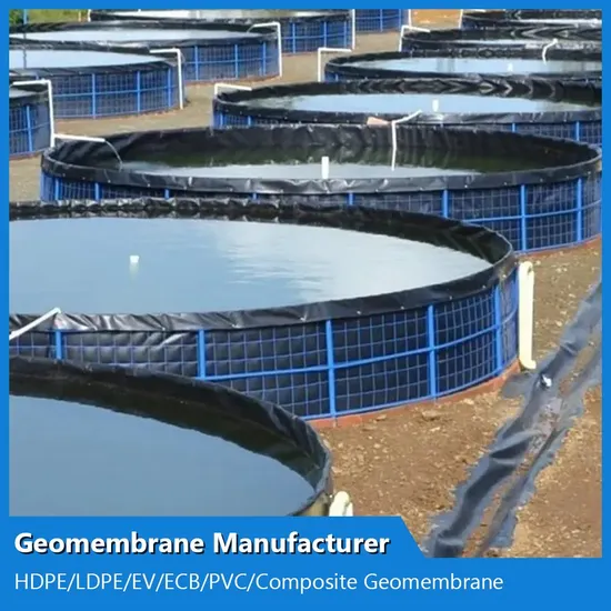 LLDPE LDPE PVC EVA HDPE Geomembrana para revestimiento de tanques de agua